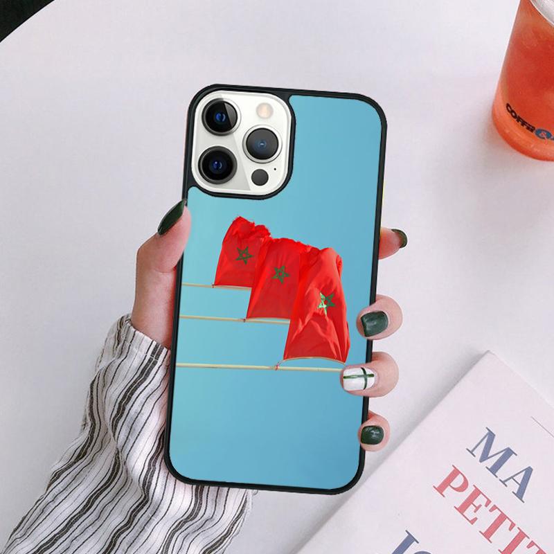Maroc Morocco Flag Coat Of Arms Phone Case For iPhone 17 Air 16Pro Max 15 14 13 12  Plus Max Cover coque