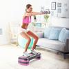 Aeróbic Step 78 Cm Ejercicios de Fitness 3 Niveles Plataforma Modular Ajustable