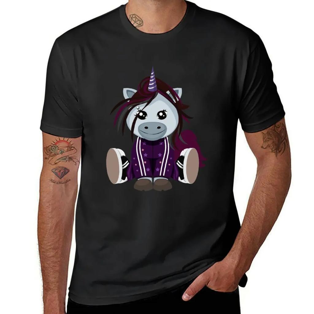 Cute 2000s Nu Metal Unicorn 1 TShirt summer tops oversized tshirts for men