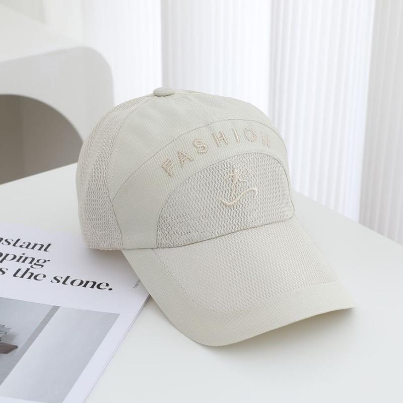 Hat Women's Breathable Outdoor Sunscreen Cap Men's Sun Hat Korean Mesh Long Brim Sun Hat Baseball Cap