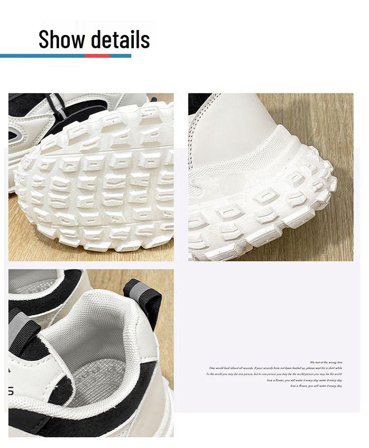 New Hong Kong Style Breathable Men's Fashion Sports Shoes: Thick-Soled, Non-Slip, Wear-Resistant Dad Sneakers