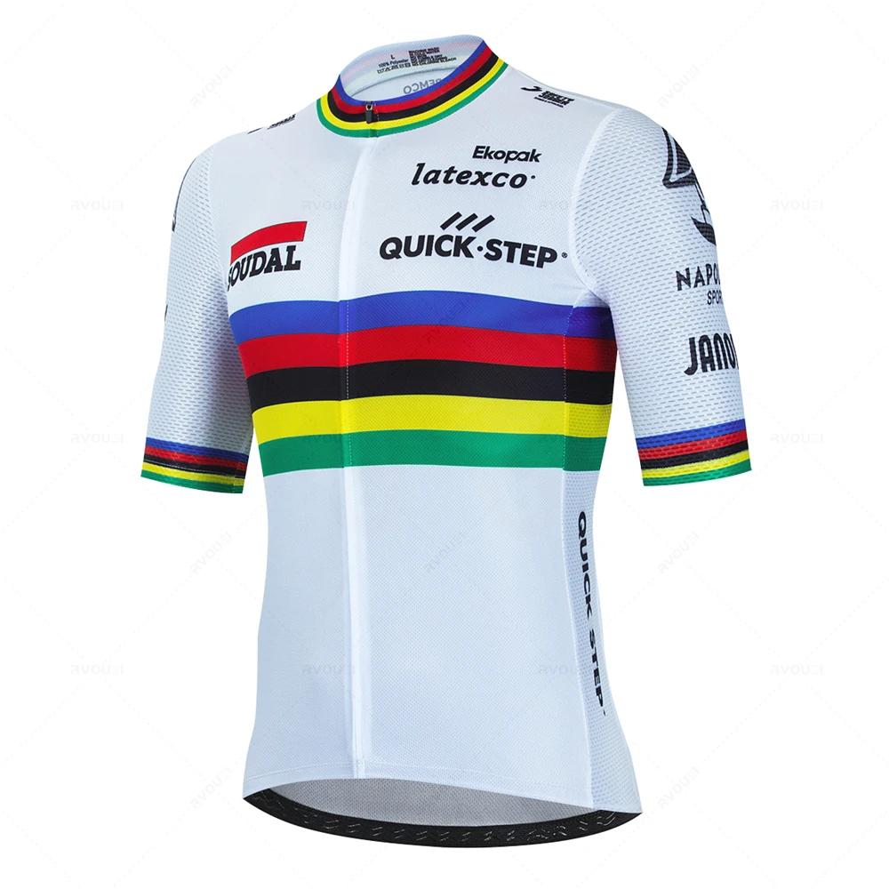 Soudal Quick Step sada cyklistického dresu léto belgické kolo prodyšné muži oblečení na horské kolo Maillot ropa ciclismo uniforma