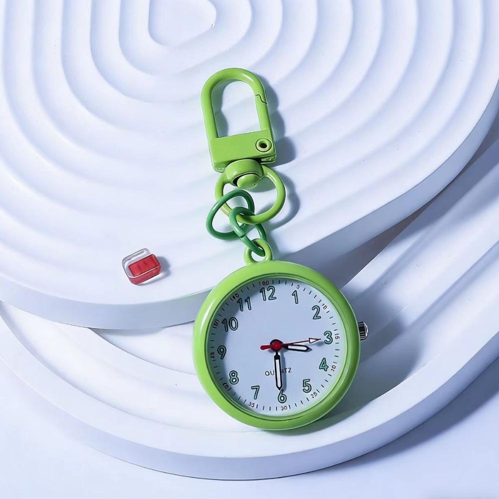 Metal Key Chain Fob Clock Quartz Movement Student Exam Timer Watch Pendant School Examination