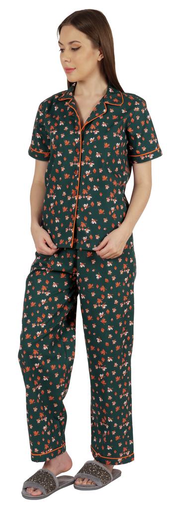 Inkmeso Women  s Classic Short Sleeve Shirt and Pajama Pants Loungewear 2 Pc PJ Sleep