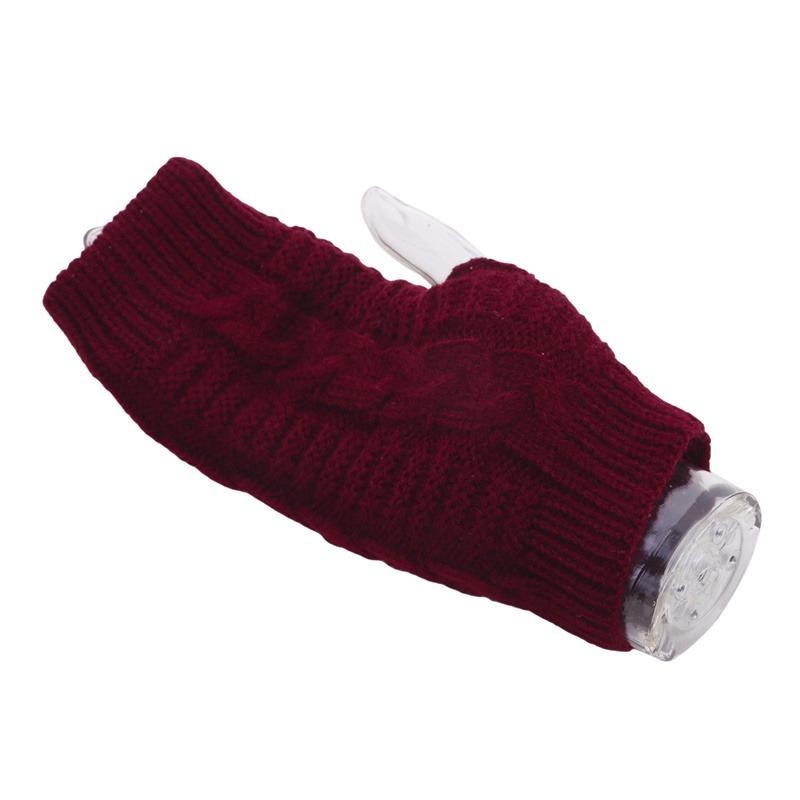 Women Winter Warm Fashion Knitted Arm Fingerless Gloves Outdoor Soft Touchscreen Mittens