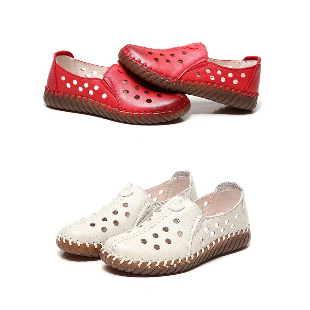 Buy Oude Moeder Dames Schoenen Flats loafers Koe Lederen Slip Op Casual  Hollow Out shoes at affordable prices — free shipping, real reviews with  photos — Joom