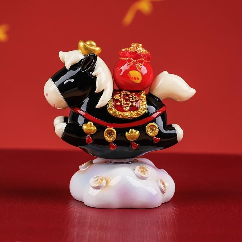 2026 Horse Statue Chinese New Year Feng Shui Tabletop Ornament Mascots For Home Desktop Decoration Chinese Spring Festival Decor