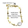 Muses Jewels Big Discount Natural Pearl Jewelry Beads Pendant Bracelet Gold-plated Stainless Steel String Niche Design Perlen