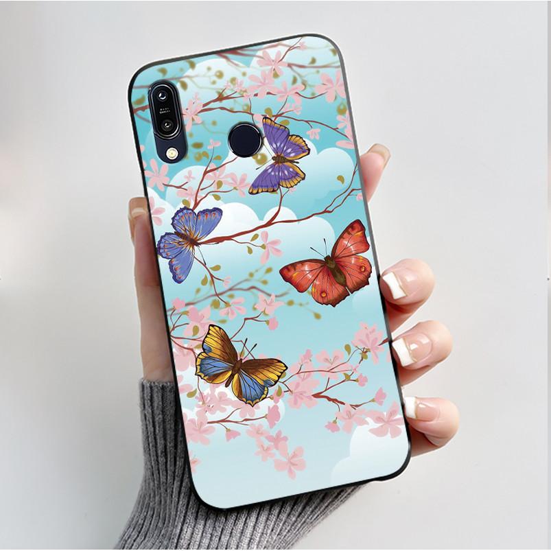 For Asus Zenfone Max (M1) ZB555KL Max Pro (M1) ZB601KL ZB602K Case Soft Silicone Black Cover Cute Flower Cartoon Phone Casing