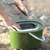 Fishing Bucket Fishing Baits Bucket Water Bucket Double Layers Live Fish Bucket Breathable Meshes Fish Bucket Live Fish Box