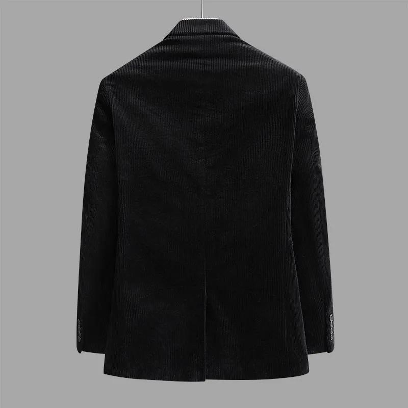 Autumn and Winter Thick Corduroy Suit Young Men's Slim Trend Retro Casual Warm Suit Jacket