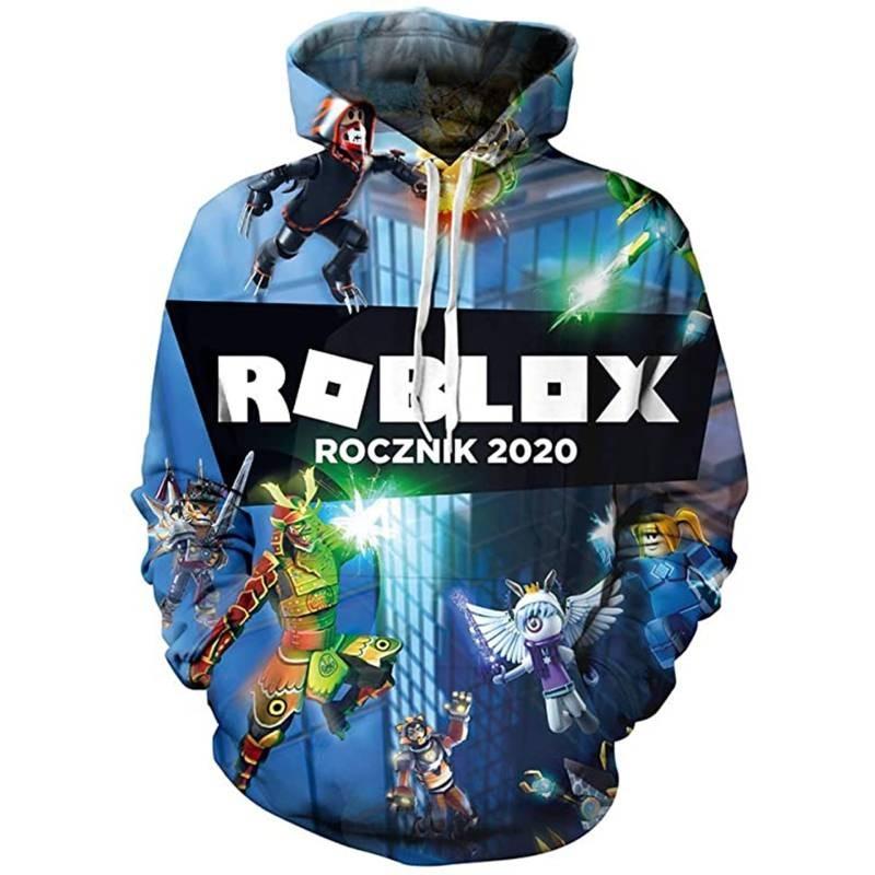 Trendy Roblox Youth Hooded Sweatshirt With Digital Print For Stylish Kids In Various Colors