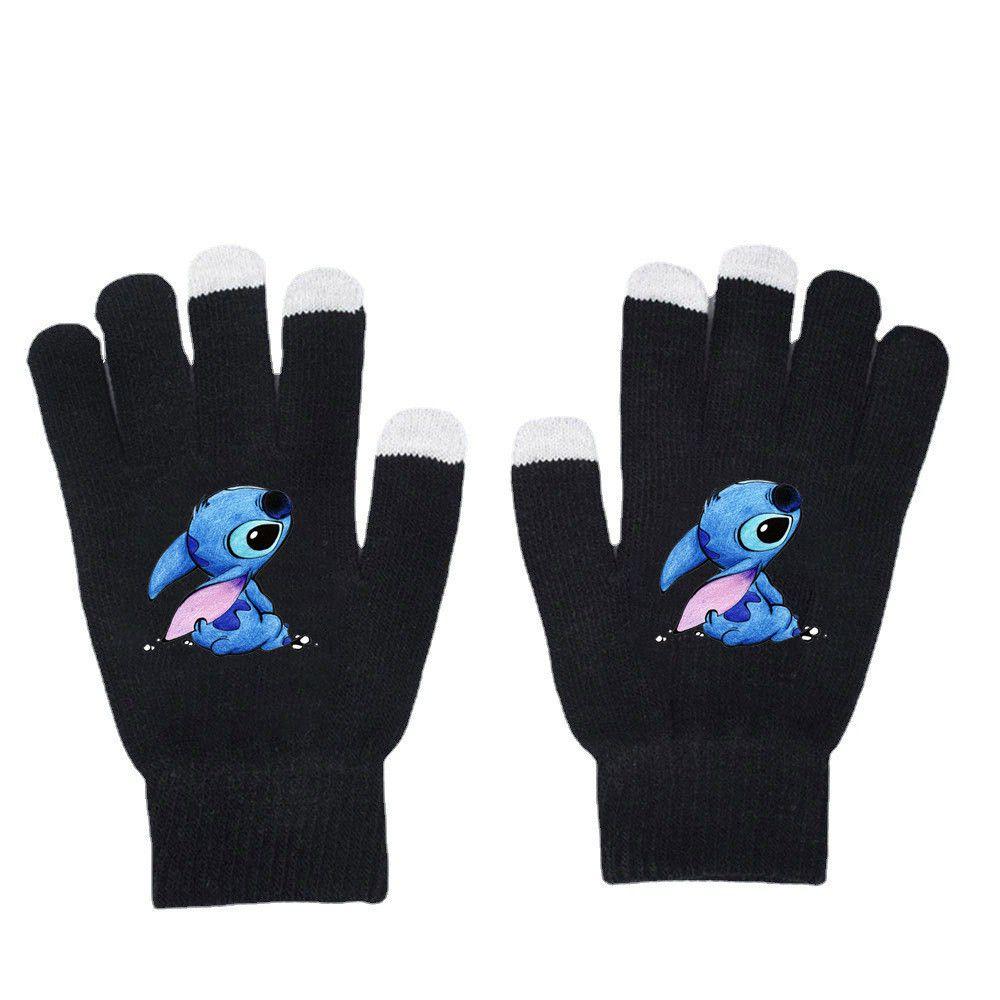 Lilo Stitch Winter Warm Knitted All Finger Gloves