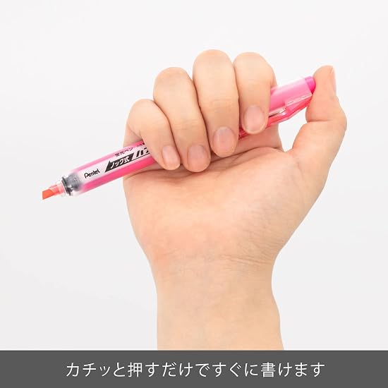Pentel Highlighter, Retractable, Handy-line S, Pink, 10-pack, SXNS15-P