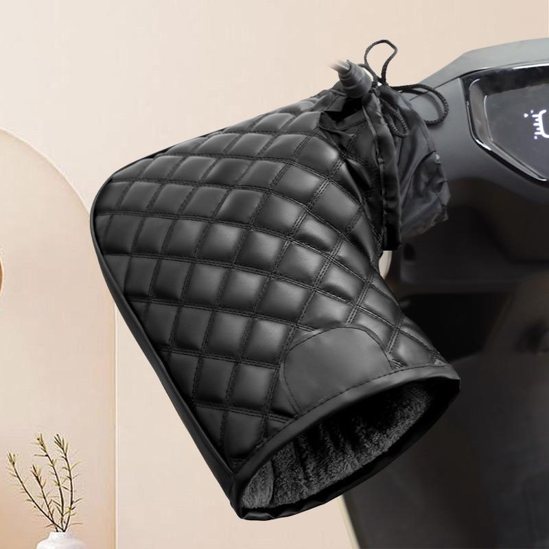 1 Pair Motorcycle Handlebar Gloves Muffs Winter Cycling Gloves Waterproof Handlebar Cover Mitts Snowmobile E-Bike Thermal Gloves