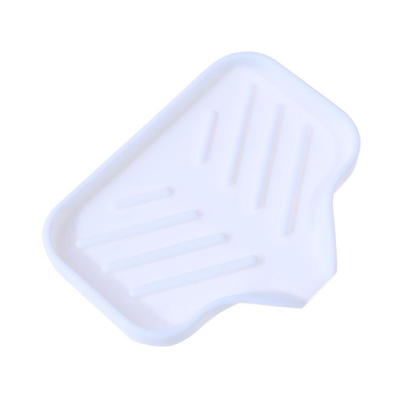 1pc Silicone Soap Dish Short Long Anti-slip Quick Drain Soft Rectangle Multi-functional Soap Holder Tray Box Bathroom Supplies
