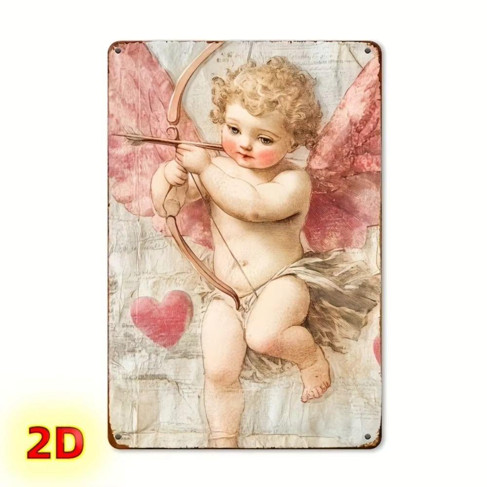 Tin Painting 20x30cm Metal Wall Art Handmade Decorative Plate