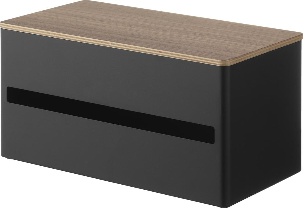 Yamazaki Jitsugyo One-handed Cut and Concealable Kitchen Paper Holder L Brown Main Body W31.2 X D16.2 X H17cm RIN RIN Paper Holder Compatible with