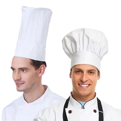 Høj22/29cm Kokkehue Hvid Kokkehue Tjener Køkkenarbejdshat el Restaurant Kantine Bageri Bager Husholdningsmadlavningshue