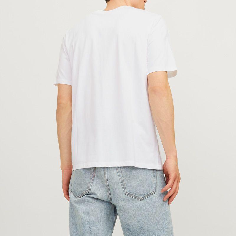 Tee shirt white jwhtiley 12287690 4400 Homme JACK & JONES