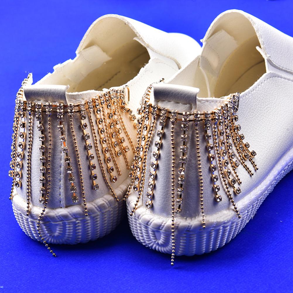 2szt Rhinestone Tassel Chain DIY Wysokie obcasy Klamry Decor DIY Akcesoria do szycia odzieży