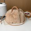 Plush Bag, Pumpkin Cloud Handbag, Autumn and Winter New Fur Handbag, One Shoulder Messenger Women's Bag