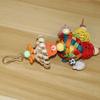 Bird Chewing Toys Parrot Shredder Toy Relieve Boredom Colorful Hanging Scarecrow Parrot Cage Foraging Toy