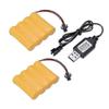 2 Stück 4,8V 700mAh Ni-Cd AA Akku-Pack Wiederaufladbar SM-2P Stecker für RC Auto Spielzeug DZ 25-26