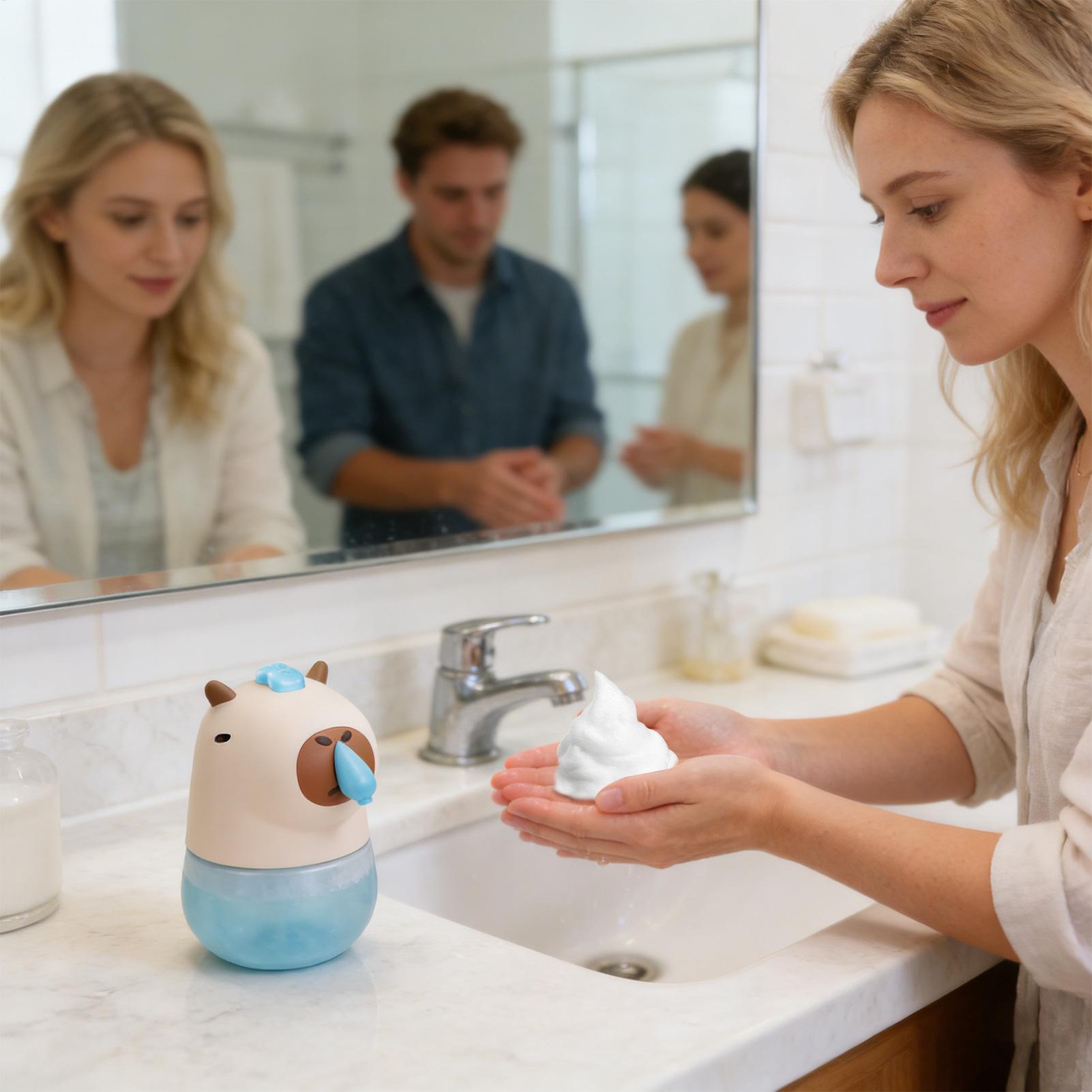 

Automatic Soap Dispenser Capybara Shape Touchless Waterproof Bathroom Hand Soap Dispenser for Home Apartment Dormitory Bathroom CN