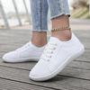 Men's & Women's Soft Sole Non-Slip White Canvas Sneakers - Plus Size, Wear-Resistant, Gymnastics Performance