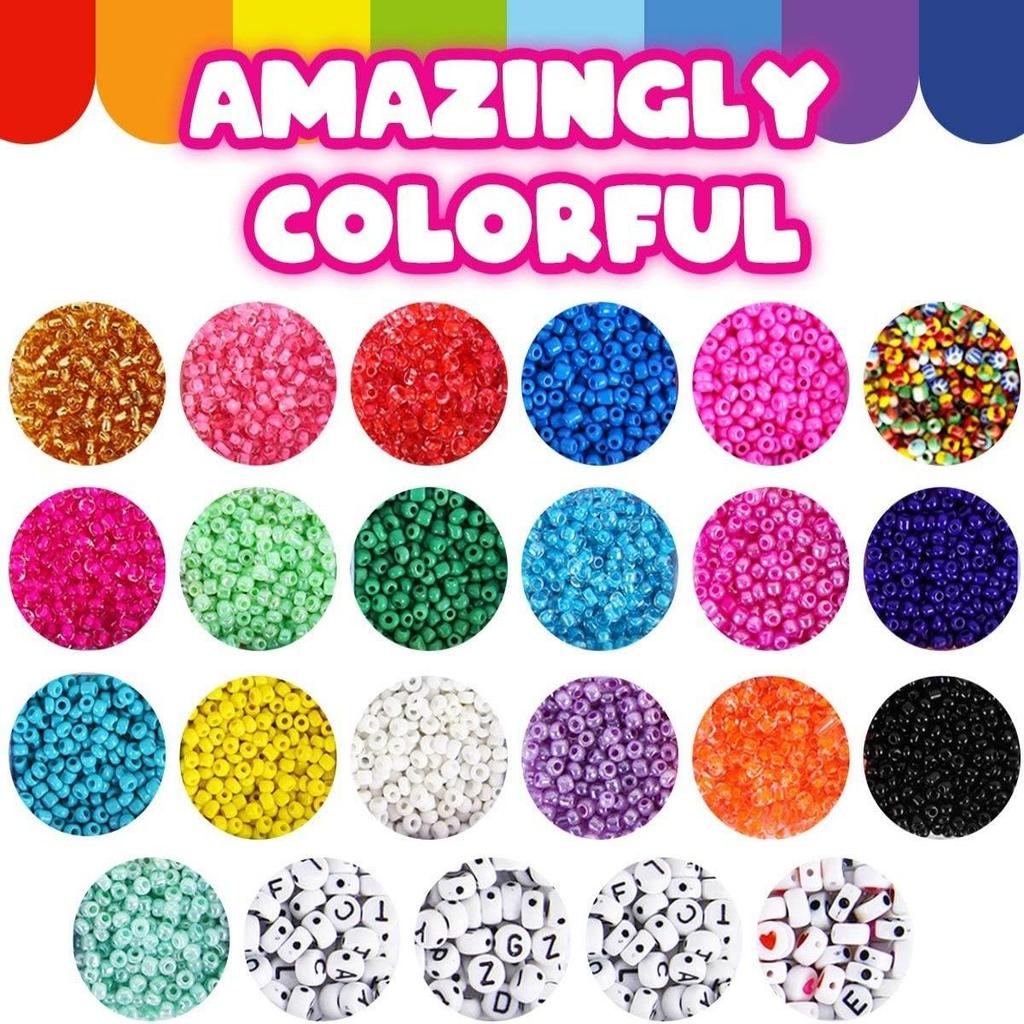 Diy Glass Rice Beads, Woven Bracelets, Necklaces, Earrings, Loose Beads Set, Random 24-Color Set.