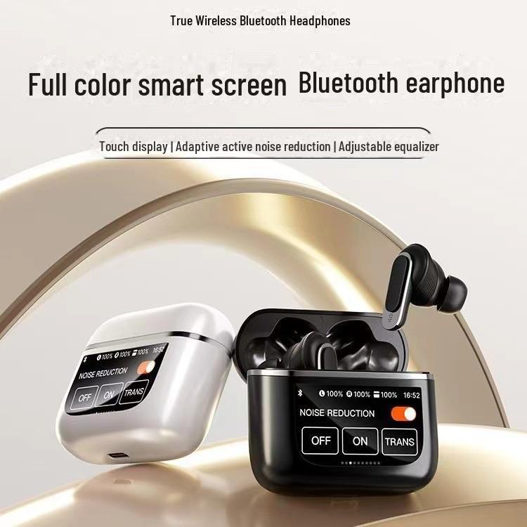 

Беспроводная Bluetooth-гарнитура V8 с сенсорным экраном и шумоподавлением, идеально подходит для бега и езды на велосипеде, совместима с JBL null чёрный