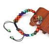 Vintage Handwoven Natural Crystal Red Agate Beads Tree Of Life Bracelet Adjustable B11