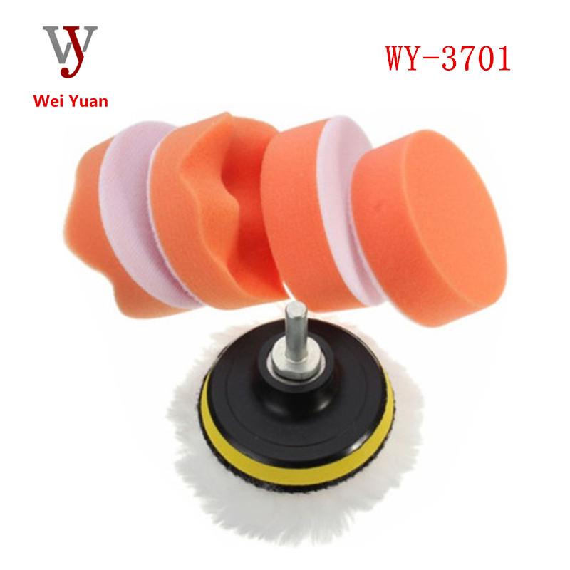 3" Car Polishing & Waxing Sponge Set with Backing Pad