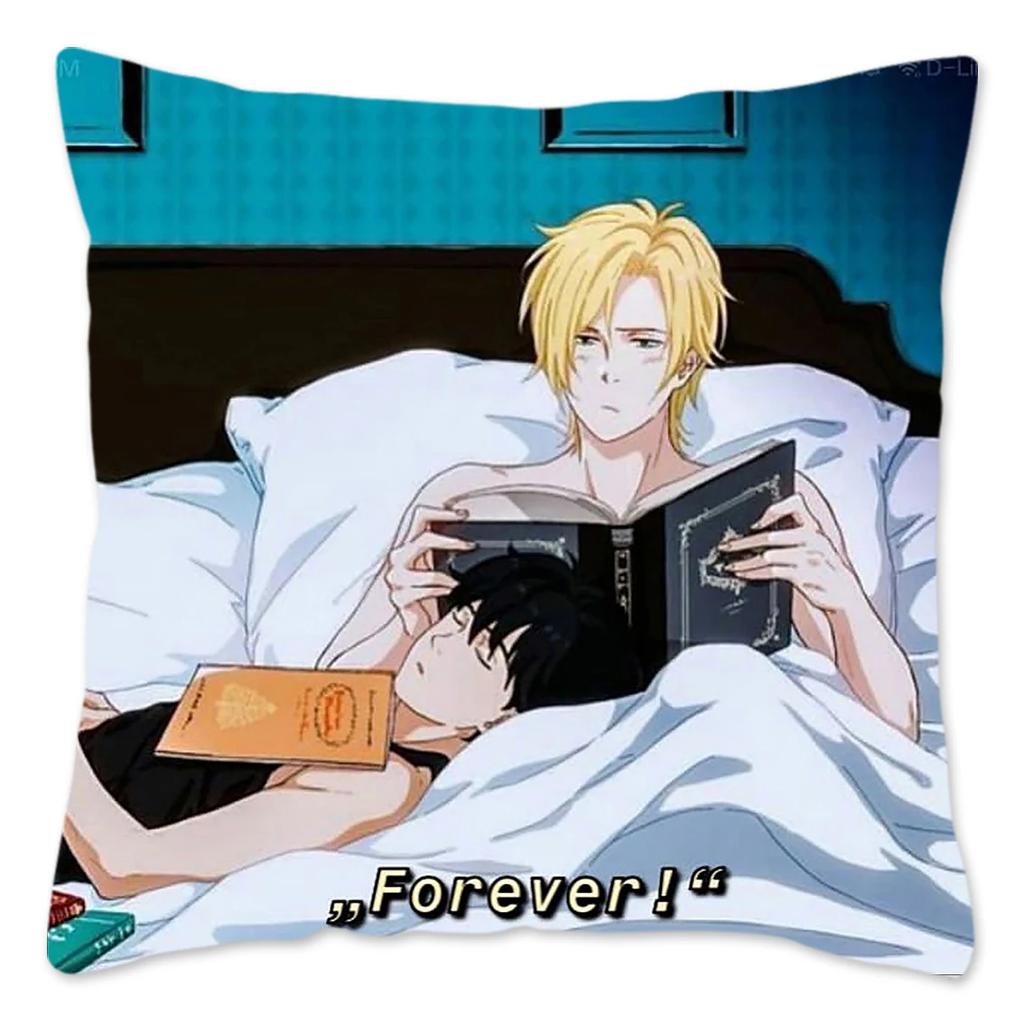 BANANA FISH Anime Cushion Cover for Sofa Throw Pillow Cover Home Decoration Polyester Pillow Case Japan Manga Housse De Coussin