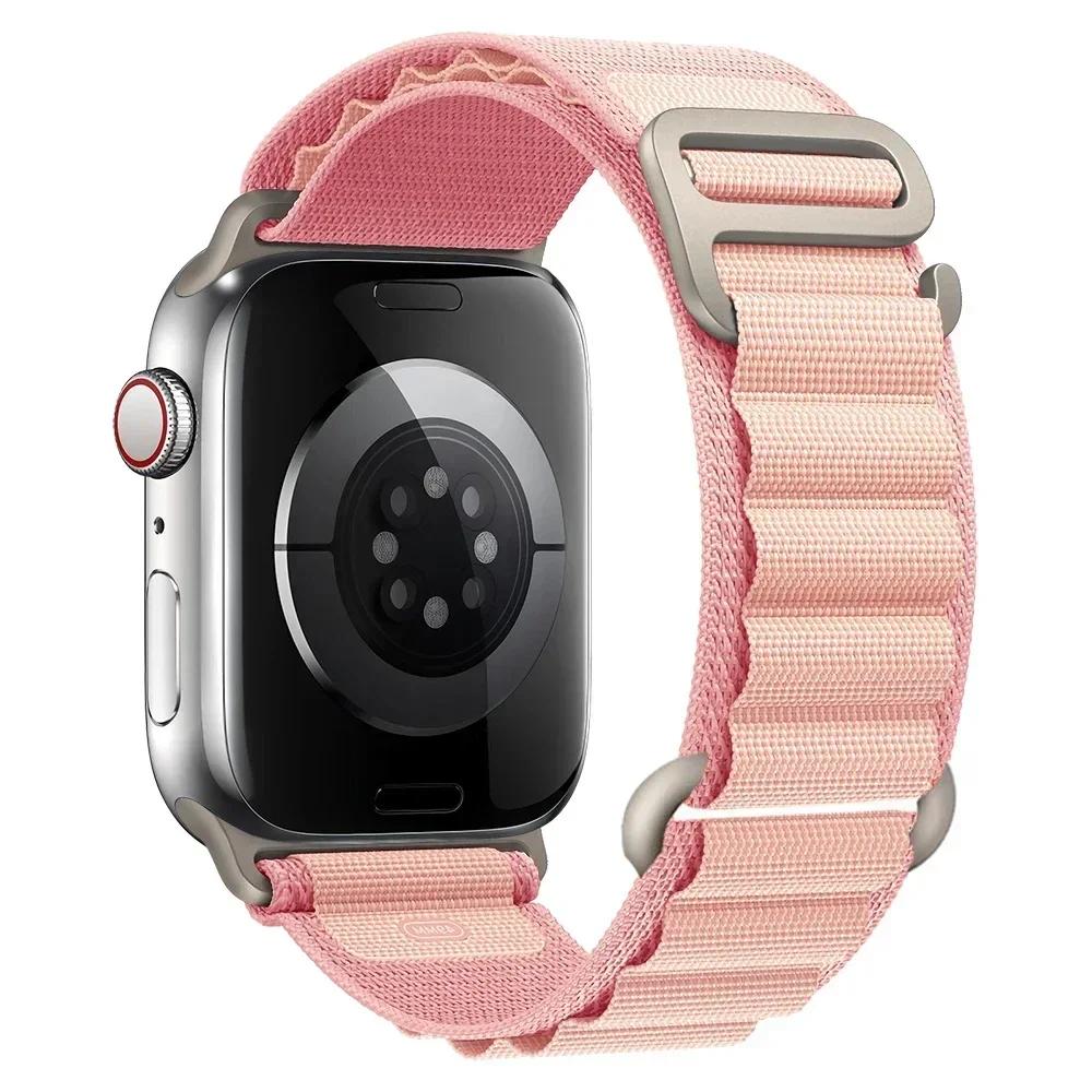 Alpine Strap for Apple Watch Bands 44mm 40mm 49mm 45mm 41mm 38 42mm Nylon Bracelet Iwatch Ultra 2Series 10 9 3 4 5 6 7 8 SE Band
