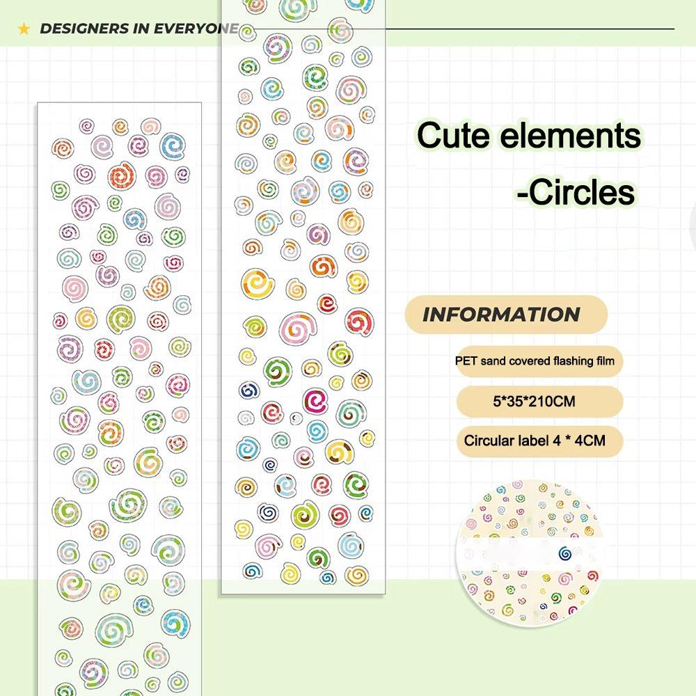 Waterproof PET Sticker Tapes Basic Material Scrapbooking Stickers Fashion Stationery Stickers 01