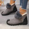 Women's Faux Fur Lined Short Snow Boots Thick Bottom Comfortable Cotton Boot Trendy Fashion Sleeve Boot Warm Cozy Fur Boot