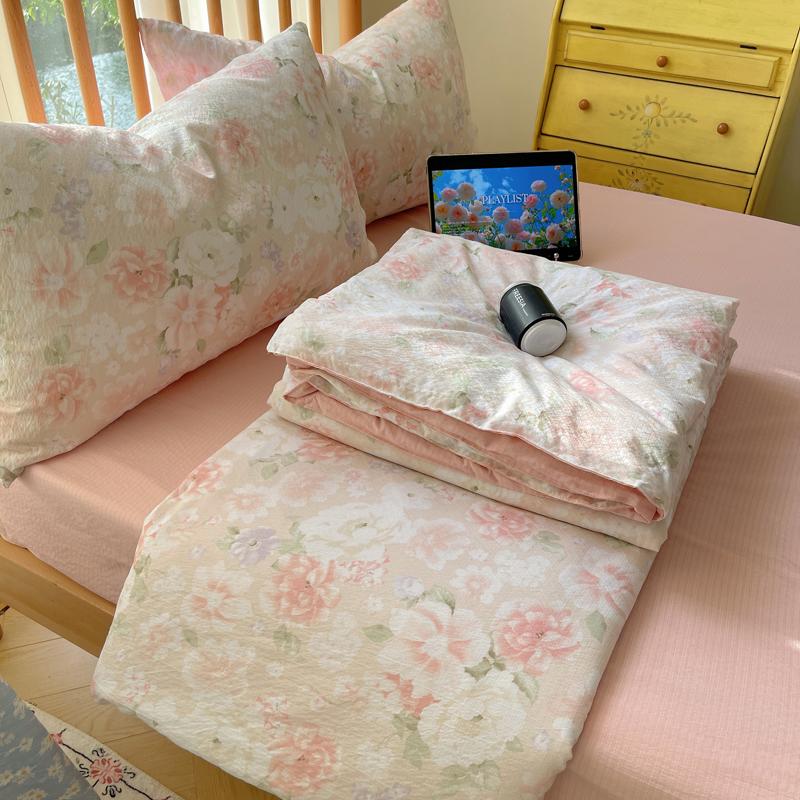 

Летнее одеяло 2025 года Новое Охлаждающее одеяло из стираного хлопка Прекрасное украшение дома Удобное Легкое С наволочкой Простыня 1pcs Quilt 150x200cm