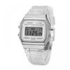 Casio F 91ws 7hdF  F 91ws 7  Digital Square Vintage Retro Clear Public Pu Watch