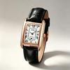 Damen-Quarz-Uhr SKMEI Quadratisch Römische Ziffern Lederarmband 2297