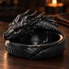 Decorative Dragon Sculpture 3D Printed Coiled Jewelry Tray, Dark Fantasy Trinket Organizer Dish, Unique Storage Gothic Desk for Entryway, Nightstand,