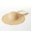 Spring and Summer New Versatile Casual Hand-woven Straw Hat Fashionable Raffia Rough Edge Beach Vacation Sun Protection Simple Sun Hat