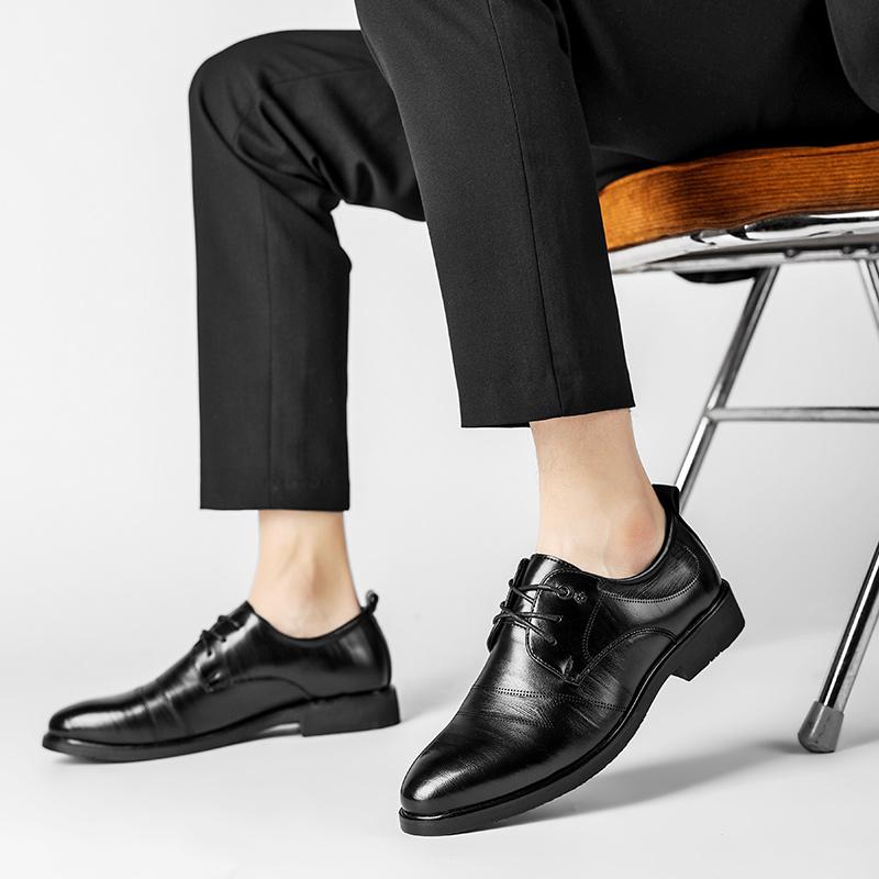 Leather Shoes Summer Breathable Men'S Business Leather Shoes Fashion Casual Shoes Soft Leaher Shoes JZ-28006