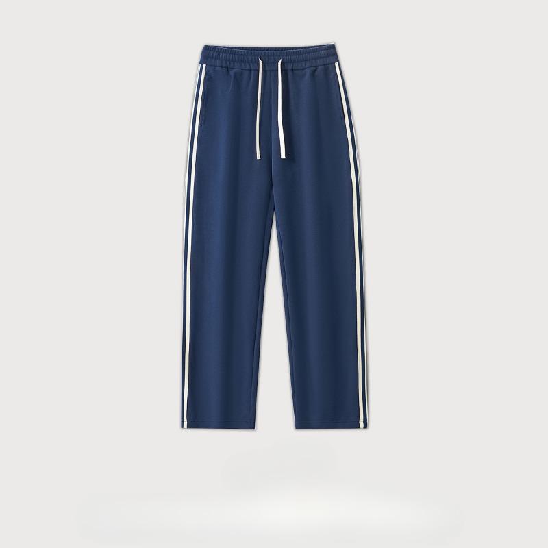 Spring Men's New Striped Wide Leg Casual Trousers