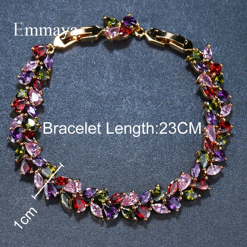 Fashion Colorful Zircon Bracelet Series for Women, Micro Paved Zircon Luxury Jewelry
