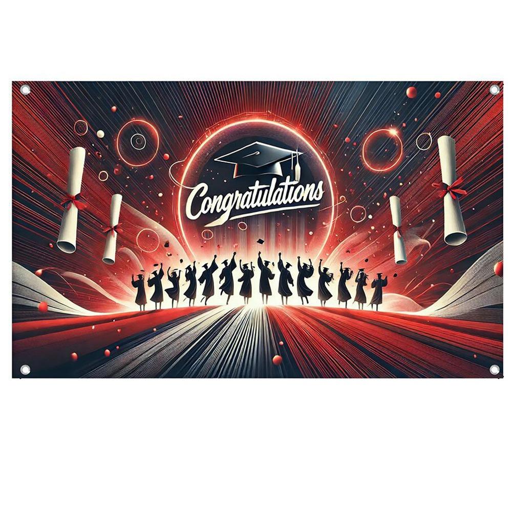 Congrats Grad Graduates Background Celebrate Happy Graduation Banner  Photography Props