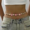 Soft Pottery Egg Flower Shell Hand-woven Necklace Bracelet Anklet Set Pink Beach Wind 18 Hours Delivery