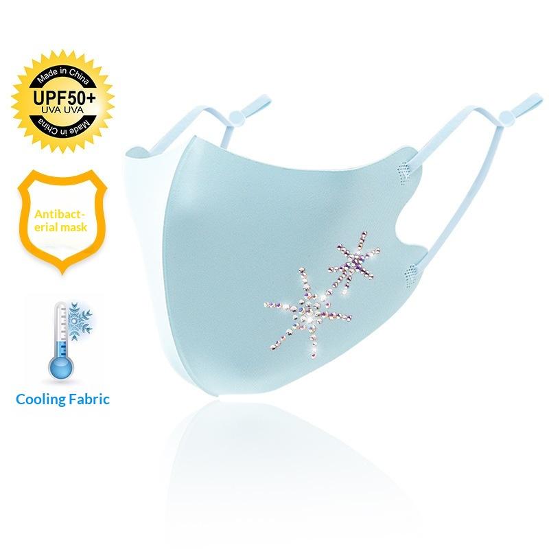 Summer Breathable Ice Silk Mask Anti-Uv Traceless Sunscreen Mask Face Veil Four Seasons Dustproof Riding Face Mask Sunshade