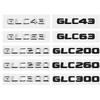 Alloy ABS Car Emblem Sticker Rear Trunk Letter Number Badge for Mercedes Benz GLC43 GLC63 GLC200 GLC260 GLC300 Accessories